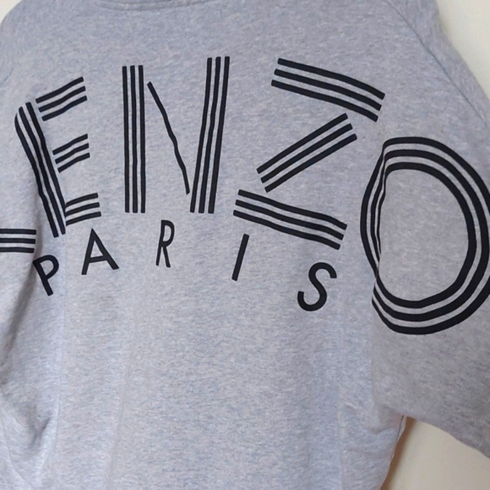 Kenzo Light Gray V‑Neck Oversized Sweatshirt - Picture 12 of 16